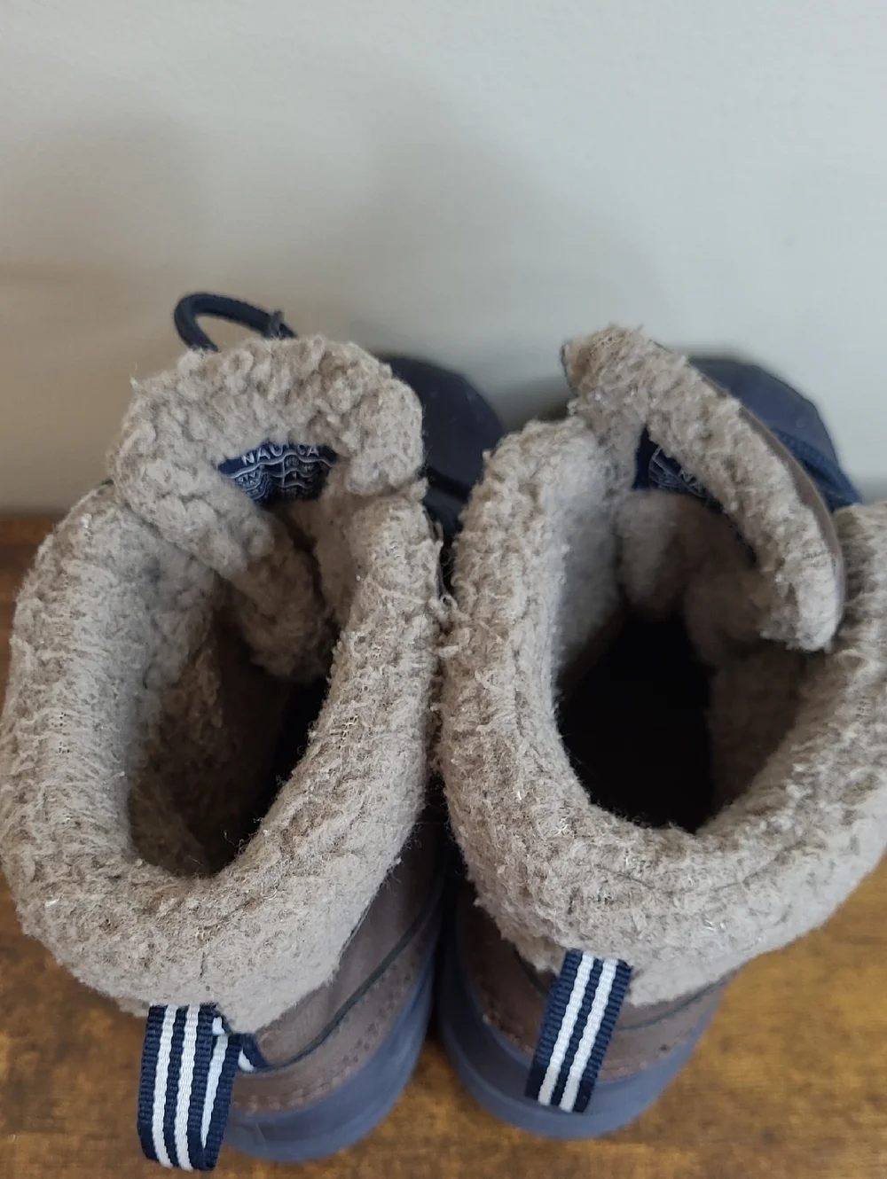 Nautica Brown & Navy Blue YARMUK Snow/Water Boots size 1